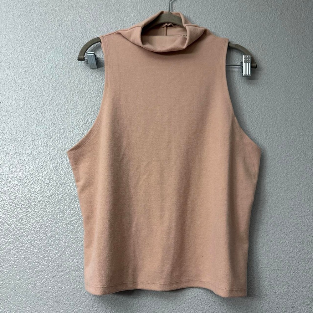 A New Day Women's Mock Neck Brushed Microfleece Tank Top